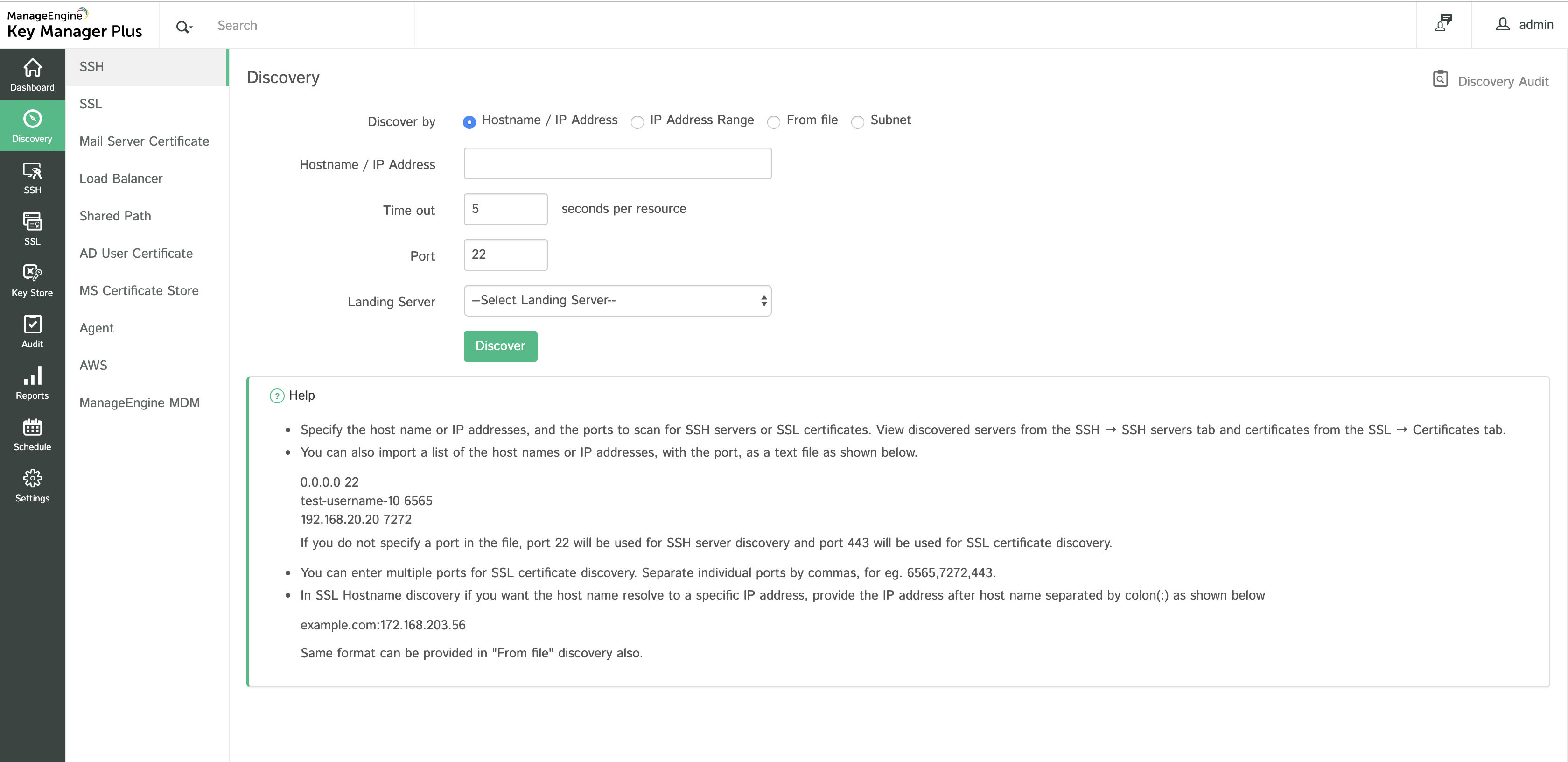 screenshot of ManageEngine Key Manager Plus